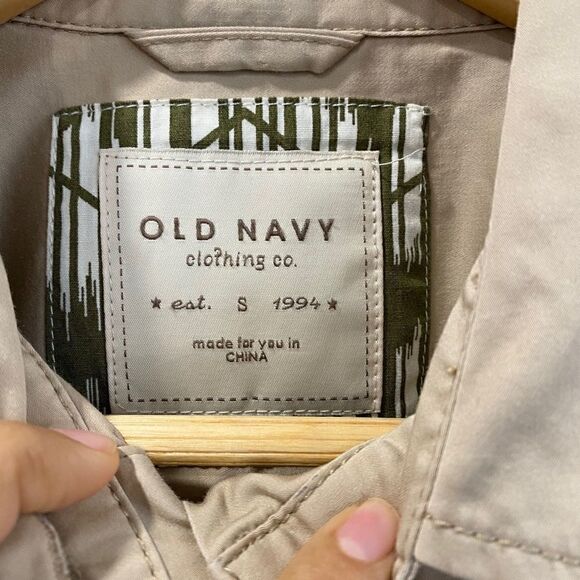 Old Navy Tan Belted Jacket - Picture 3 of 7